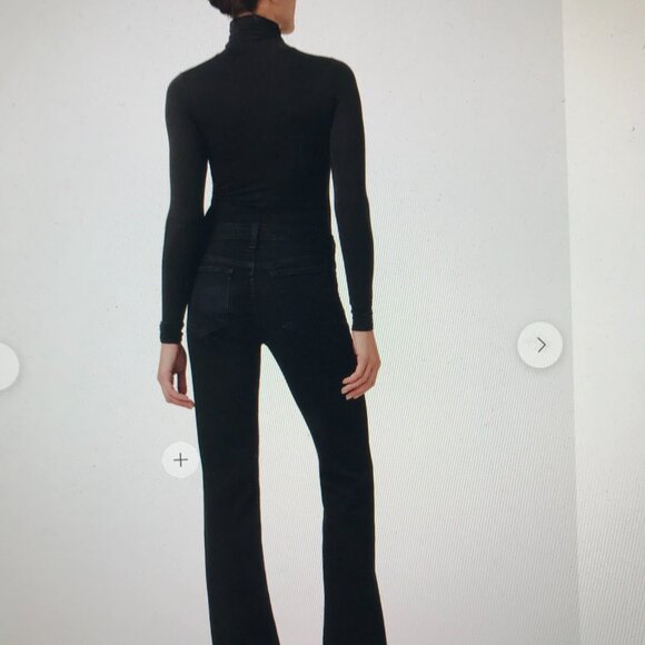 llbean jet black modern bootcut jeans, size 4MT - Picture 2 of 5